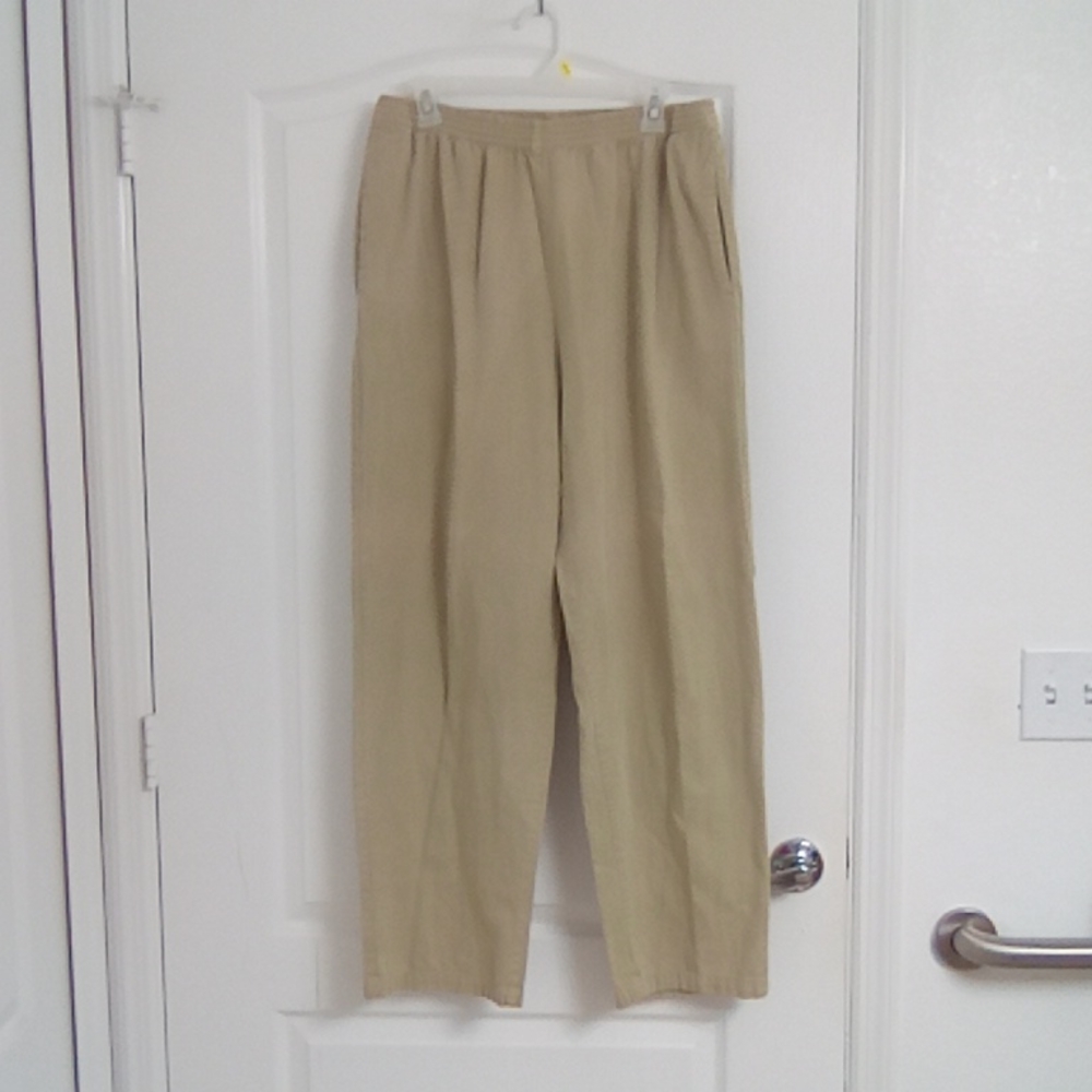 Pull-up Baggy Pants with Pockets Size L by ?????? 100% Cotton